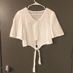 Eyelet Crop Top || SHEIN